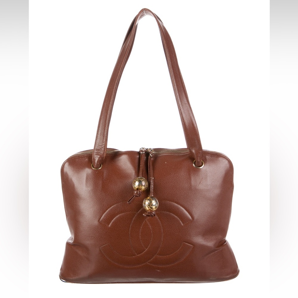 Chanel vintage caviar leather timeless tote